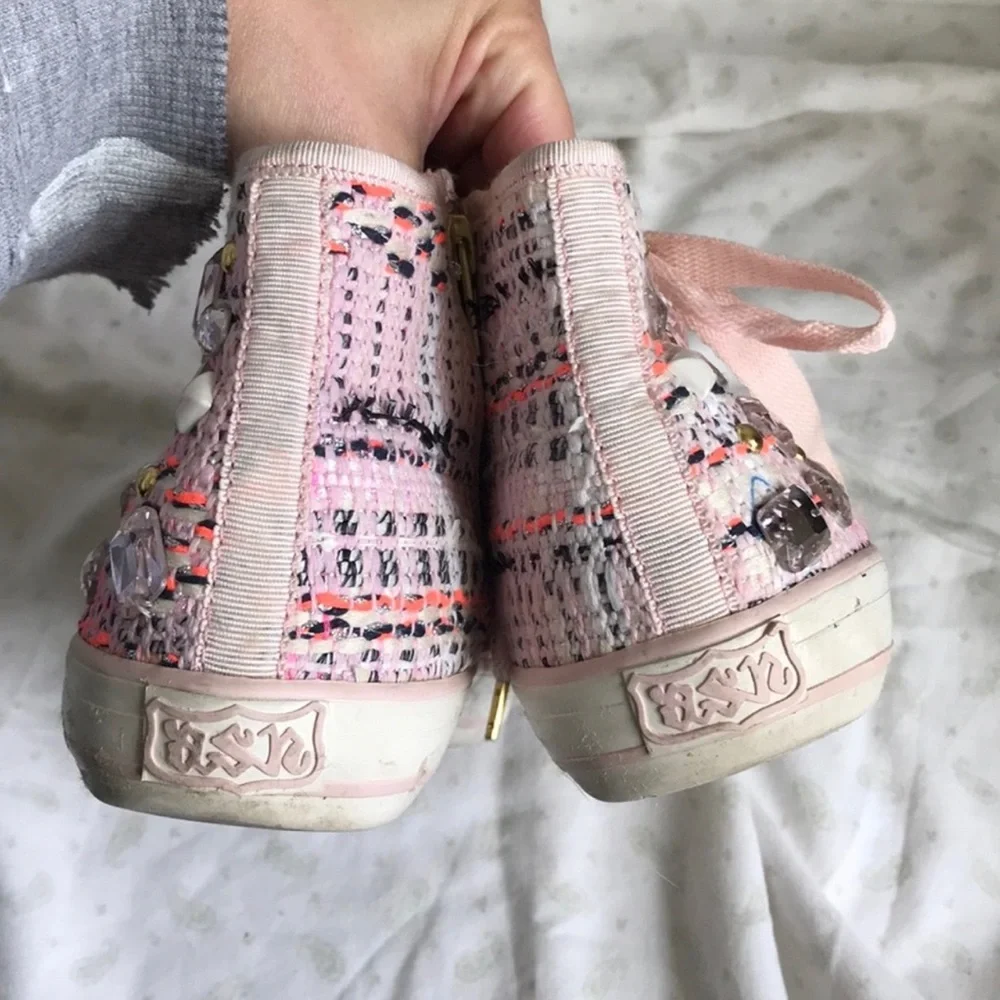 Pink jeweled Vanessa high top sneakers - Picture 4 of 5